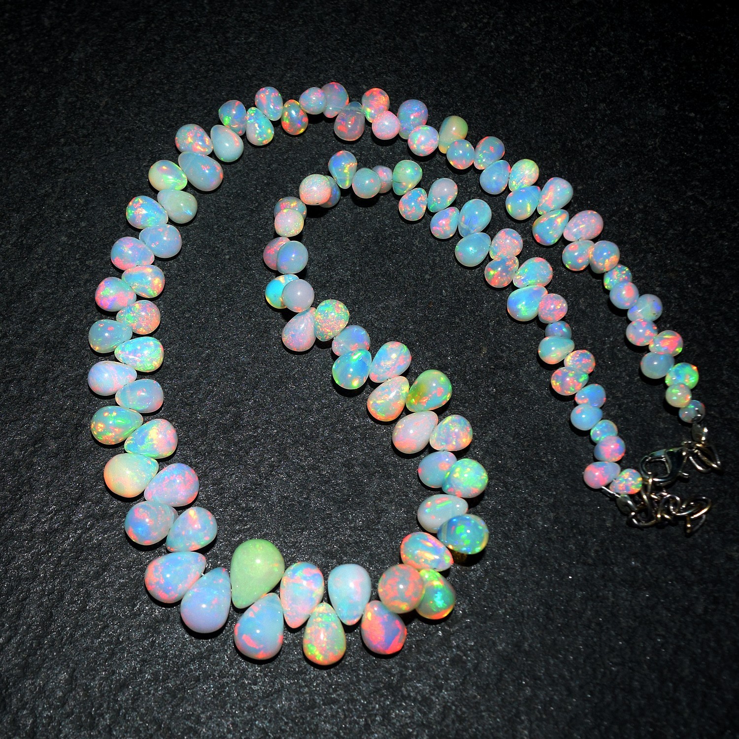 Fabulous 111.00 Cts Amazing Ethiopian Opal Beaded Beautiful Necklace RK 01 E819