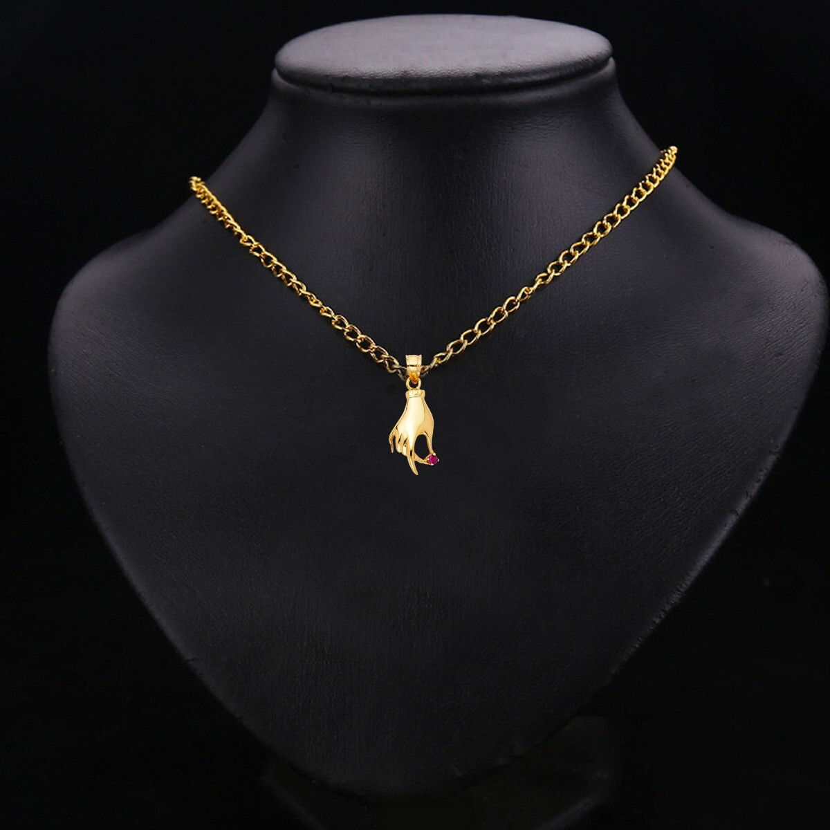 Gold 14K Yellow Gold Ladies Hand Pendant