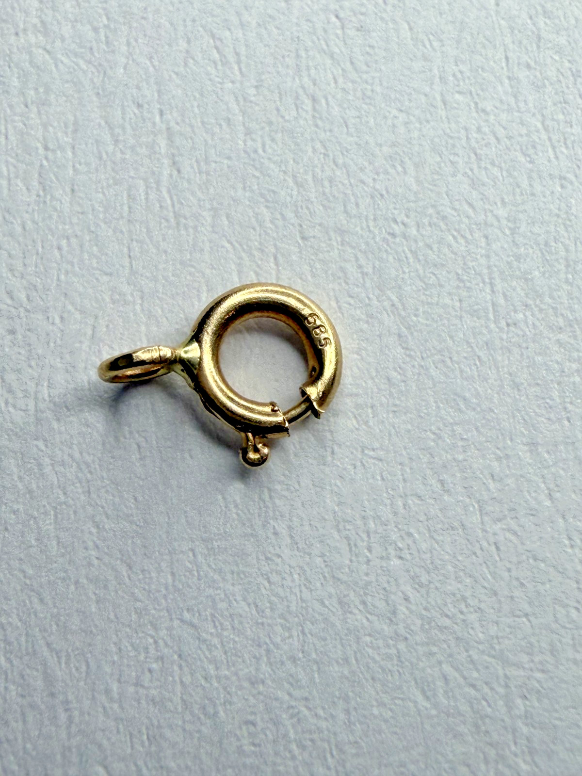 Spring Clasp 14K Solid Yellow Gold 4 mm
