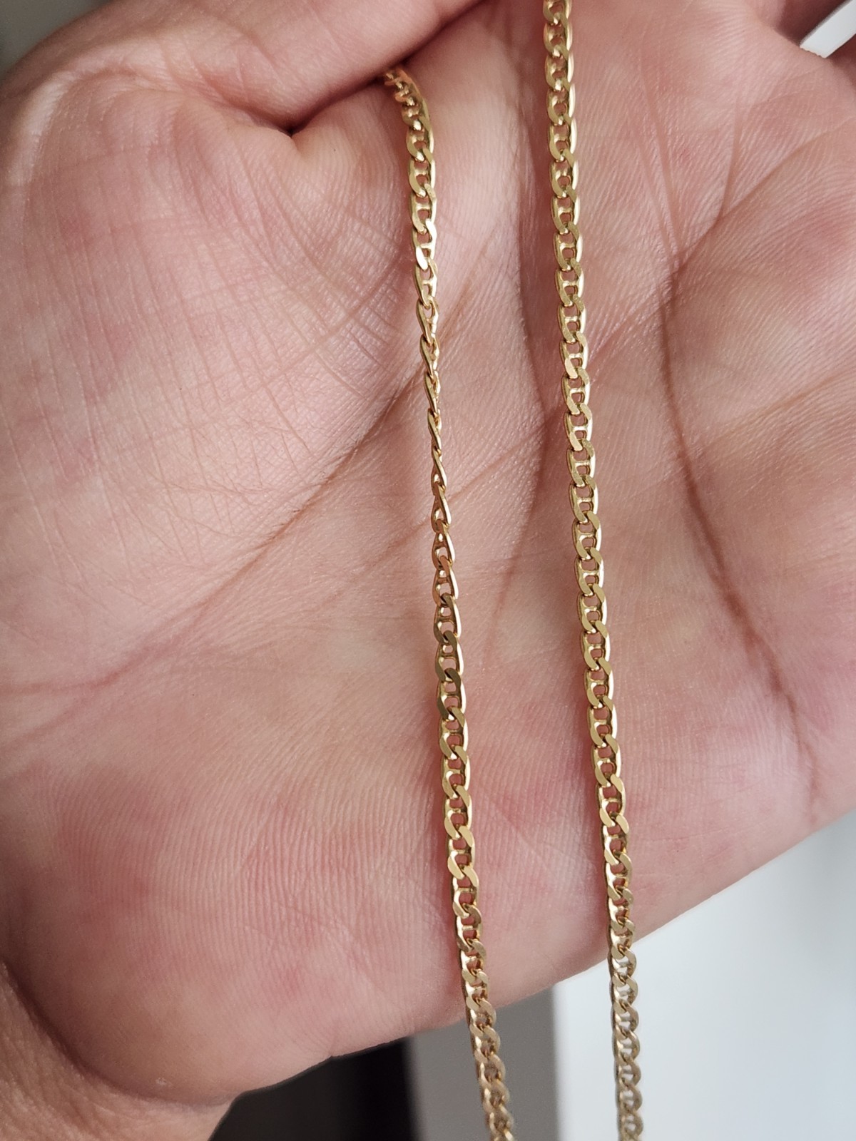 750 18K 750 (Italy?) Yellow Gold Cuban Links NECKLACE- ☆1236 VI/ 6.23 Grams