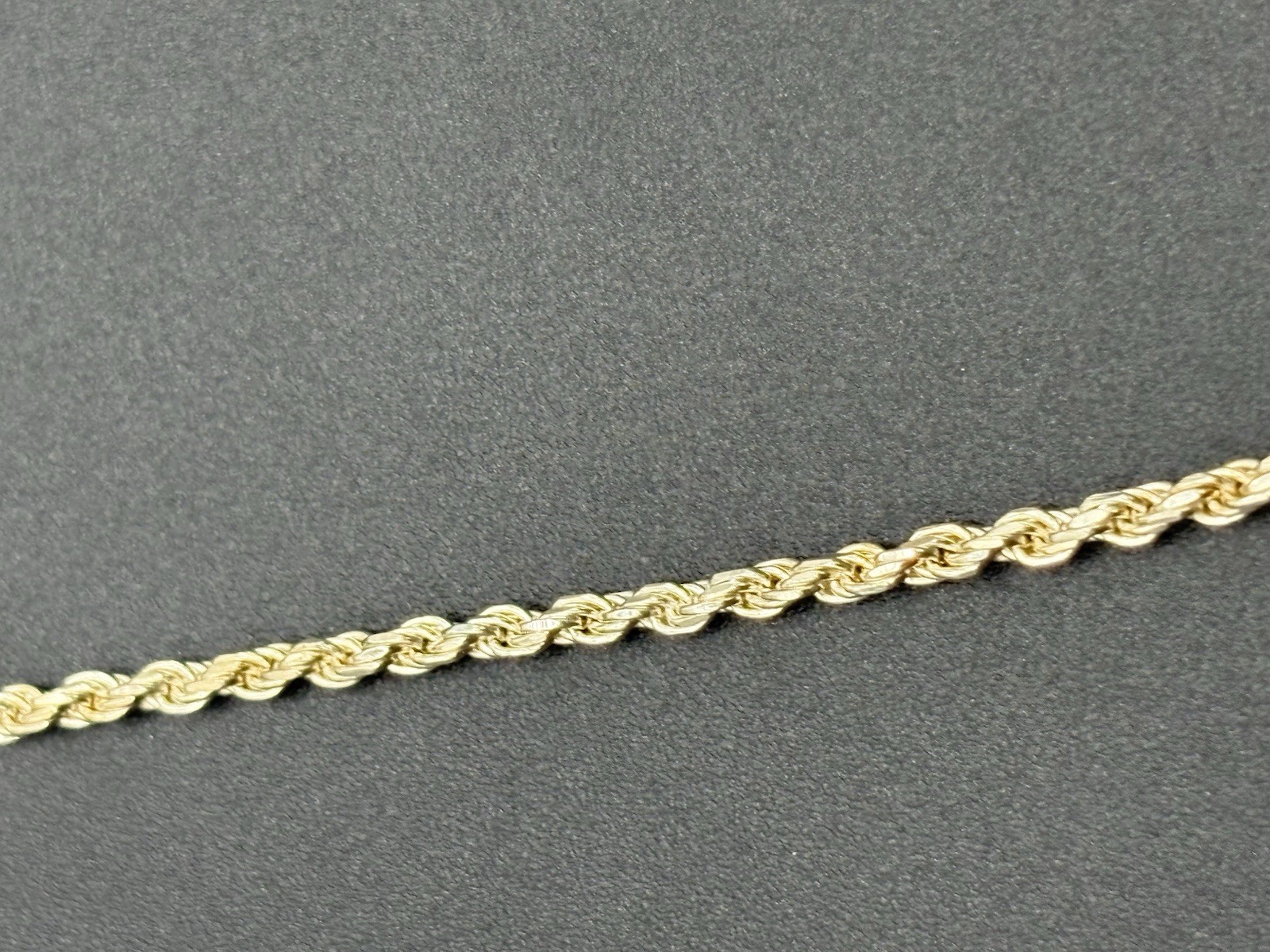 20″ EUC Sterling Silver Rope Chain 2.25MM 9 Grams C19