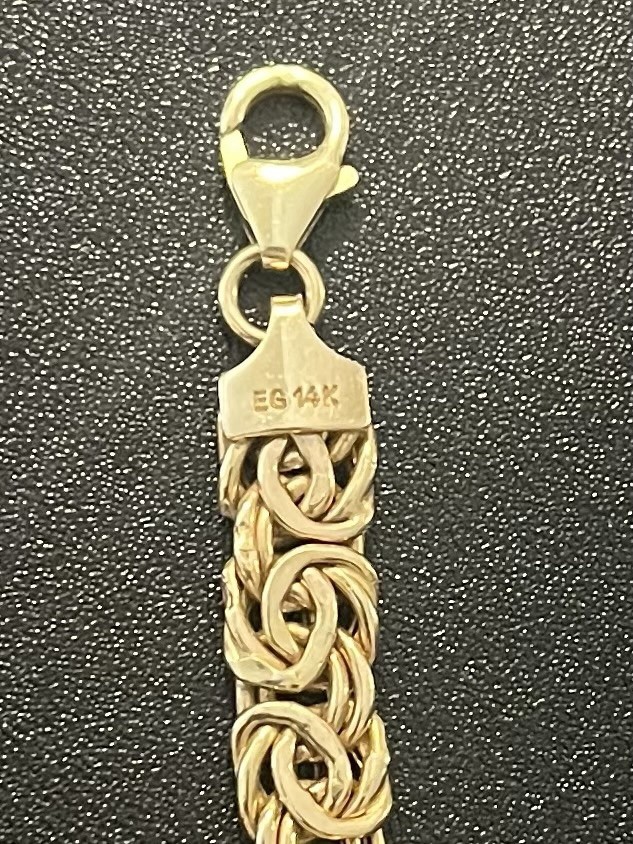 EternaGold 14K Gold Byzantine Link Necklace 17.5