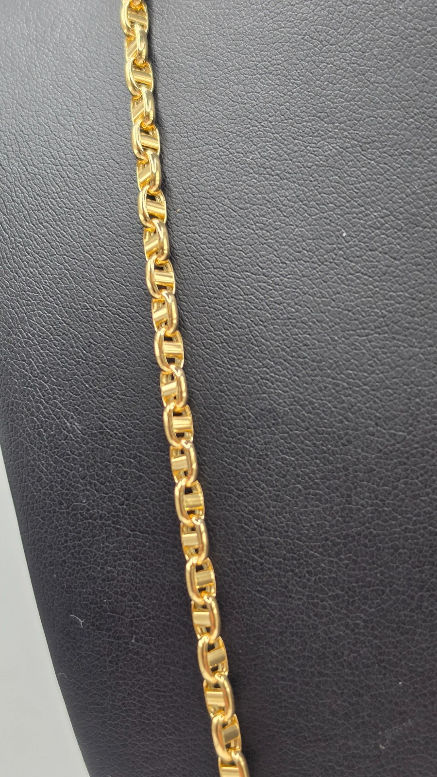 18K Yellow Gold Mariner Link Chain Necklace 65cm 26in Solid Gold 10.90g