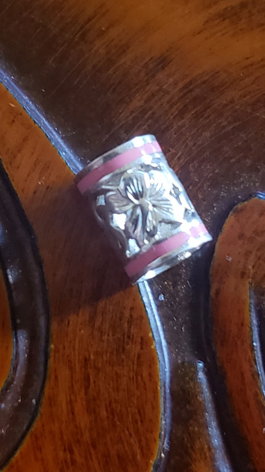 Hawaiian Baby Silver Initial Pendant Enamel 8mm X 6mm Slide Blue Or Pink Letter