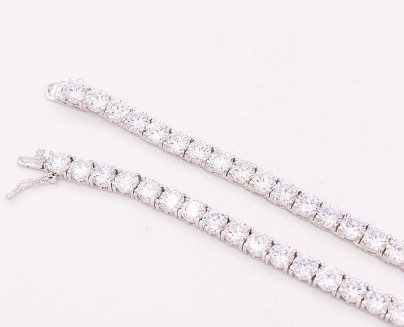 5mm Round Cut CZ Tennis Chain Necklace Real Solid Sterling Silver ANTI TARNISH