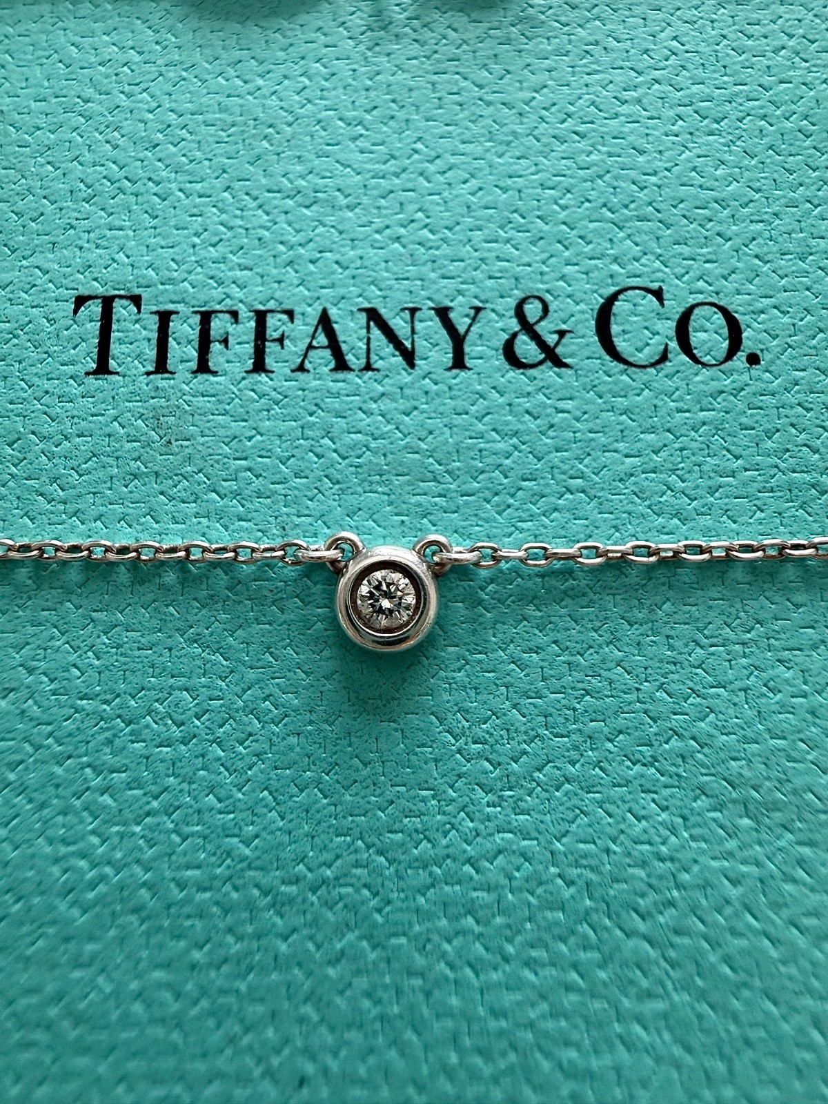 Tiffany & Co. Elsa Peretti Diamonds by the Yard® Single Diamond Pendant Necklace
