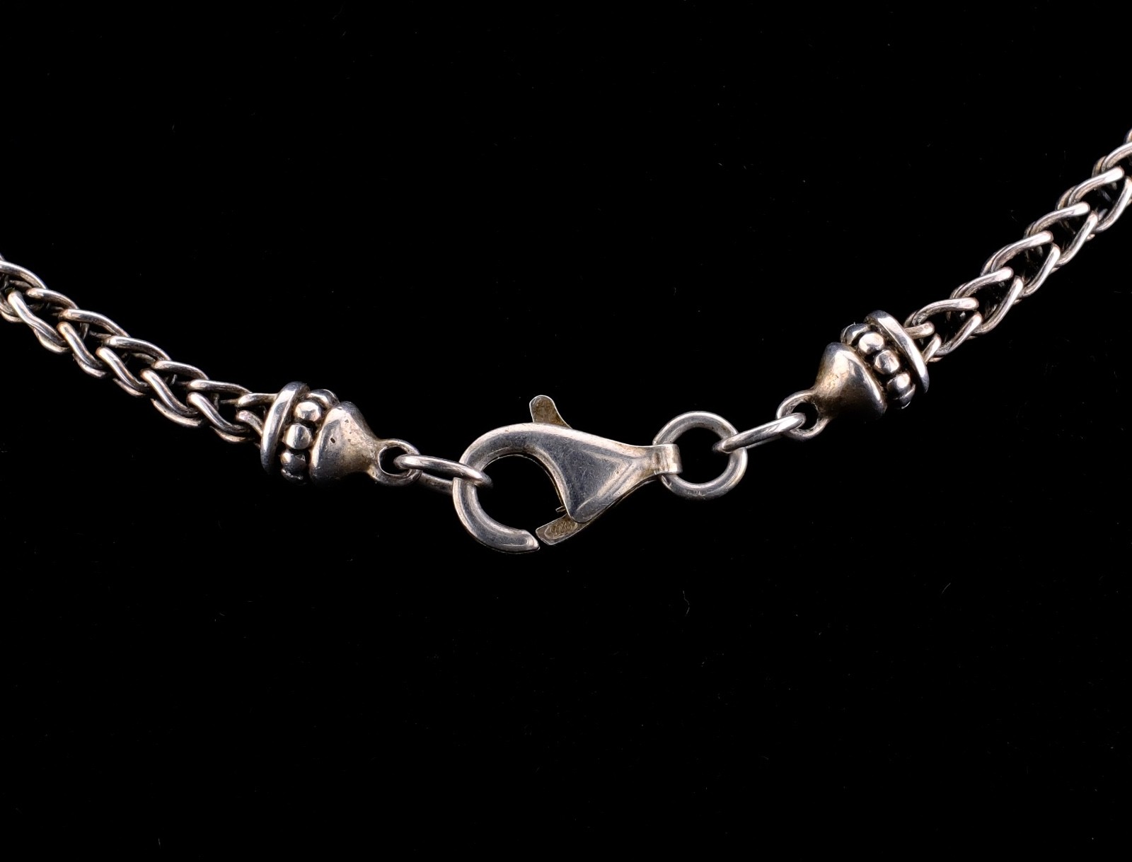 925 Sterling Silver Wheat Chain Necklace Designer Style Marcasite Ring 16” 15g