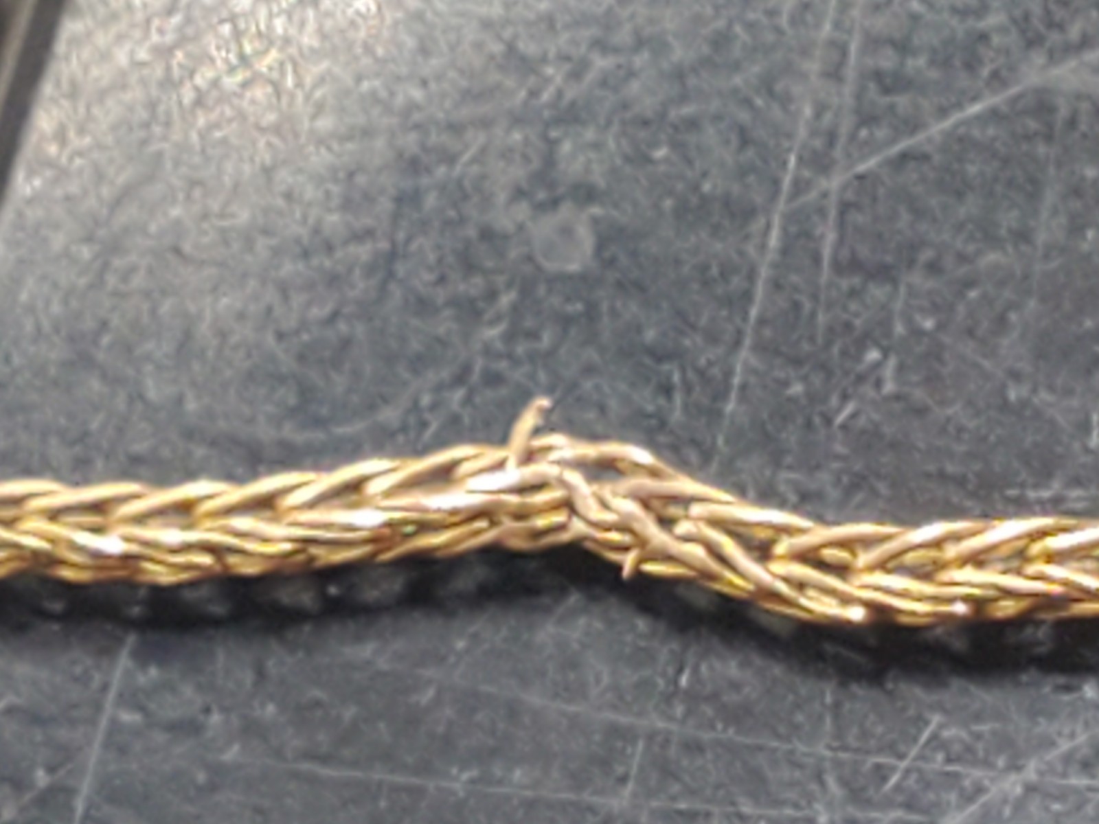 750 18K SOLID YELLOW GOLD .8mm Wheat Spiga Espiga Chain Necklace 23.5″ 2.1g