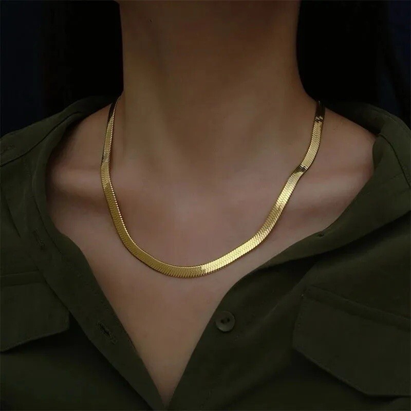 Gold Necklace Jewelry 18 K Plated Gift Bag Free FAST Shipping USA