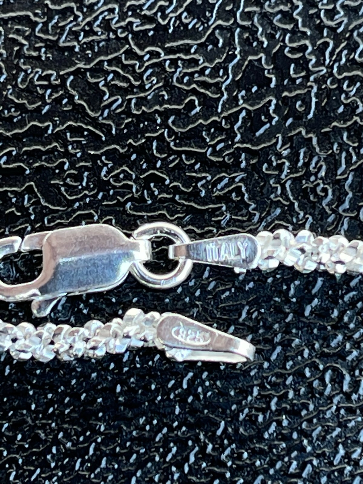 Cadena Rope Diamond Cut Plata Esterlina 925 Real Brillo Hombre Mujer 1mm-3mm