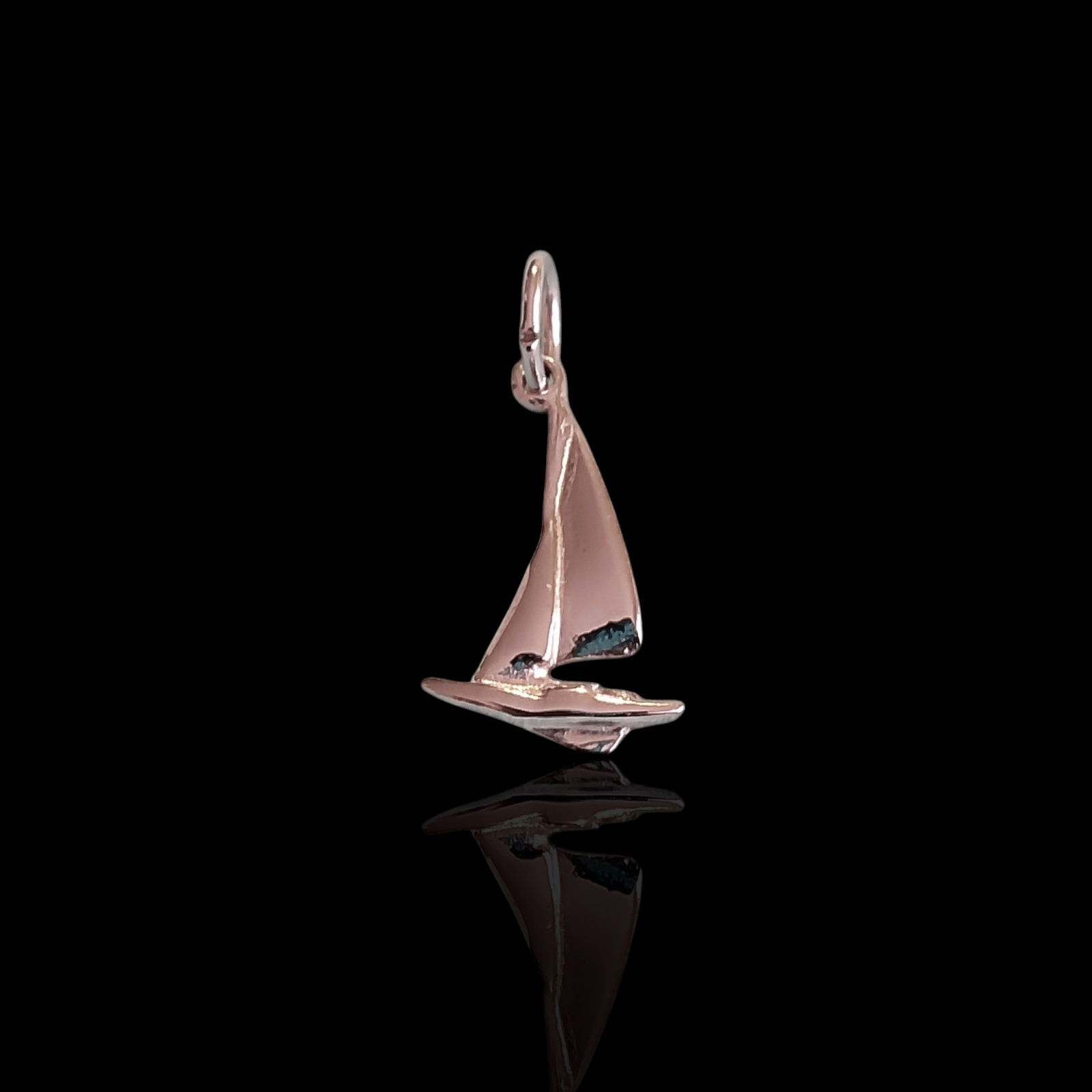Sterling Silver 925 Sail Boat Ship Charm Pendant 0.75in