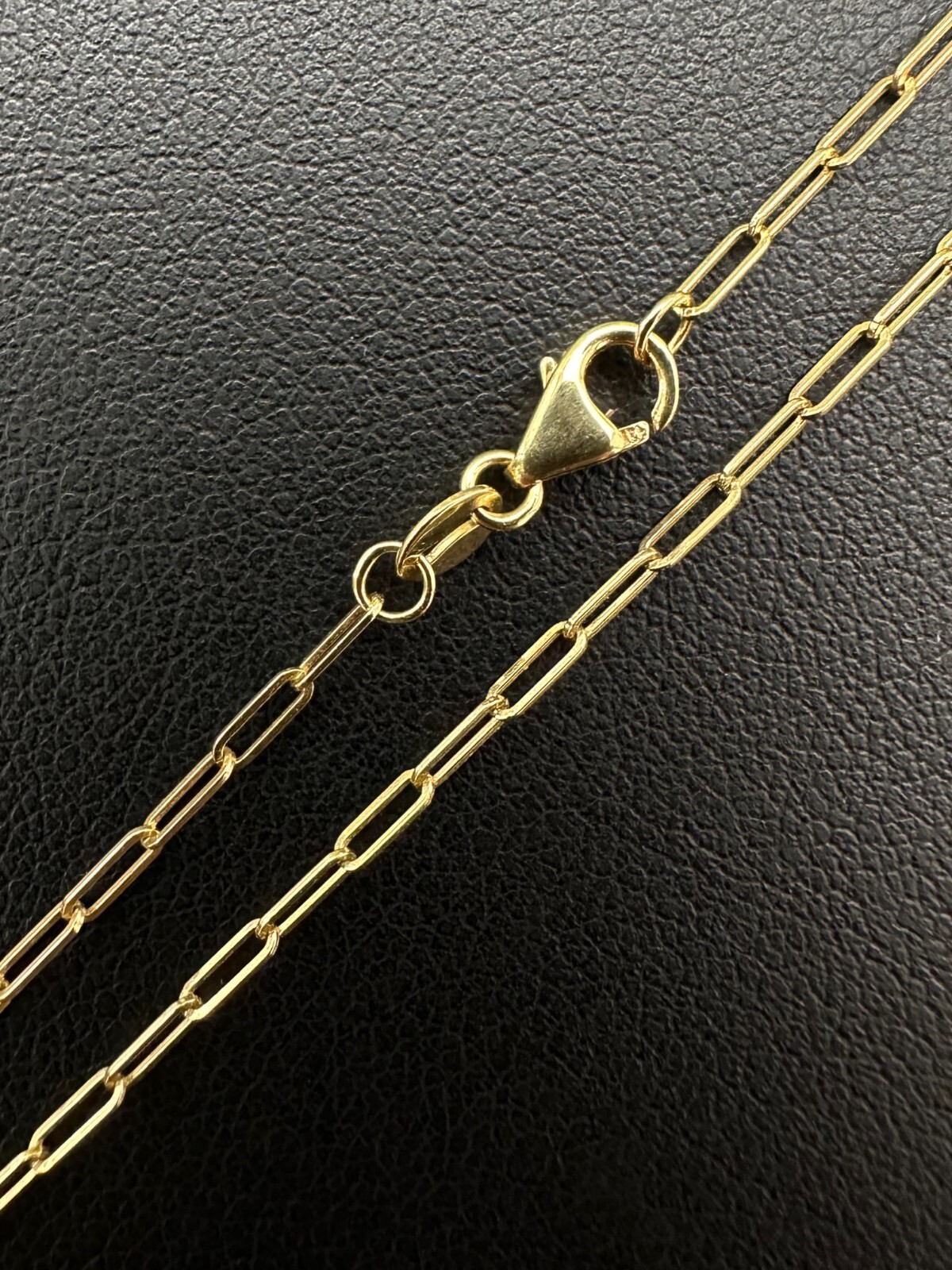 Solid 14k Yellow Gold Paperclip Rolo Chain 1.5mm Necklace 16″-24″ Paper Clip