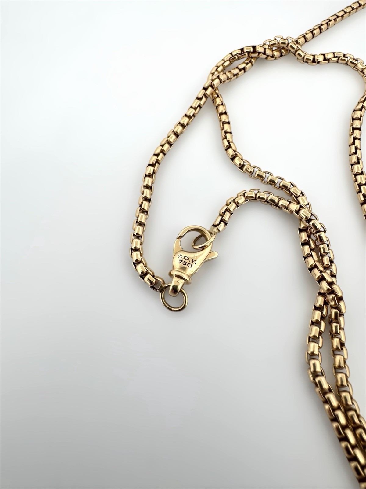 David Yurman Box Chain Necklace 2.7mm 18K Yellow Gold 26”