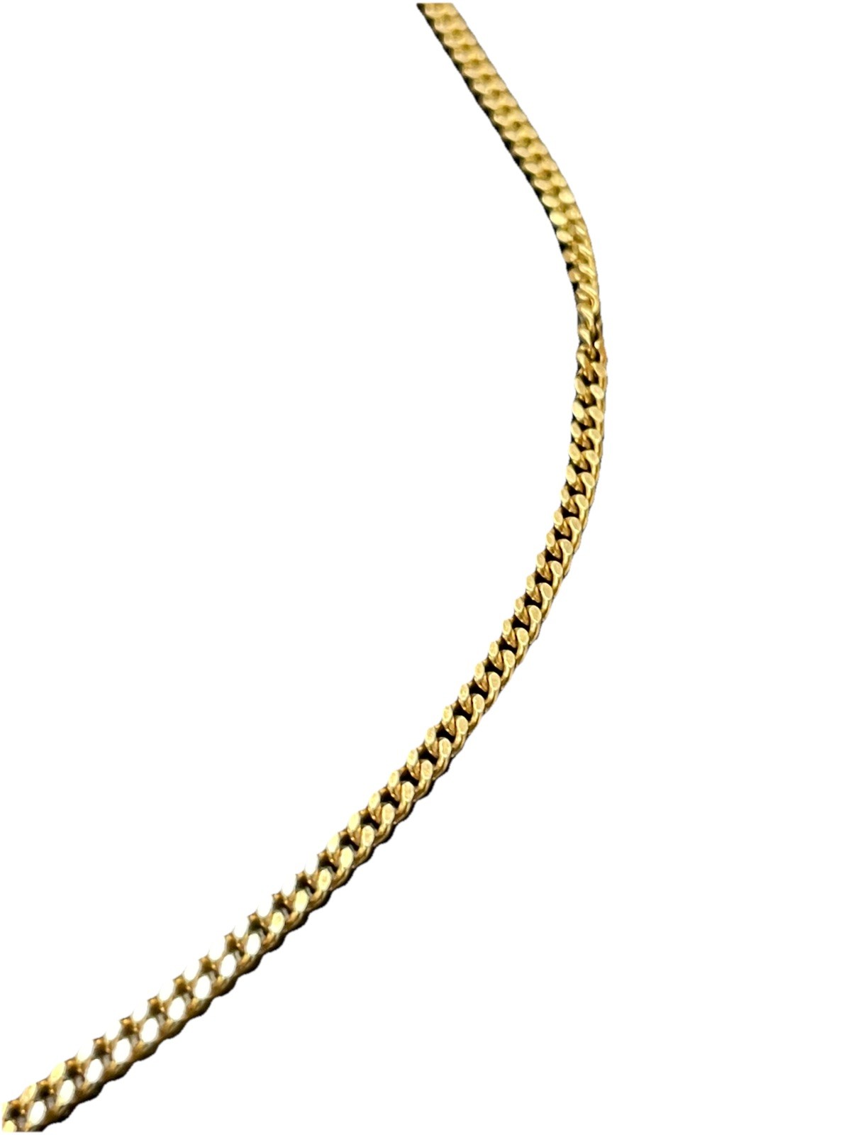 UnoAErre Solid 18K Yellow Gold 23.5″ Long 1.4mm Polished Box Link Chain Necklace