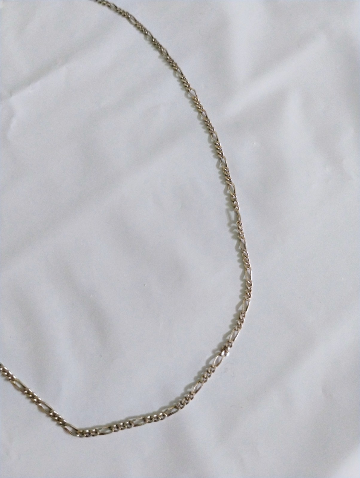 925 Italy Sterling Silver Figaro Link Chain 16 ” Chain width 2 mm