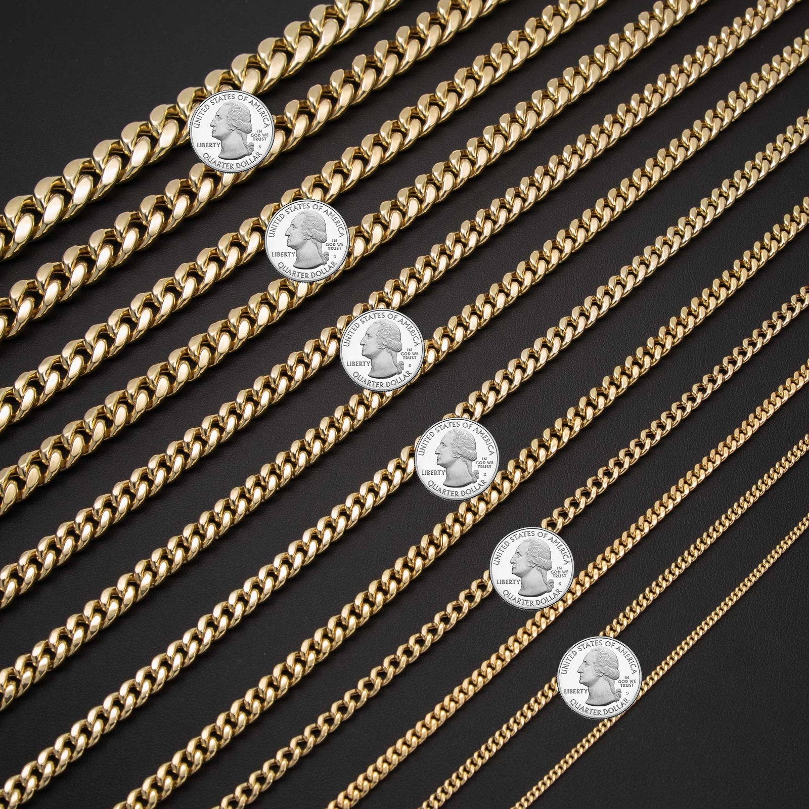 Shiny Miami Cuban Link Chain Necklace Real 14K Yellow Gold All Sizes