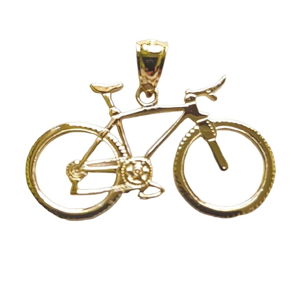 14k Yellow Gold BICYCLE Pendant / Charm, Made in USA