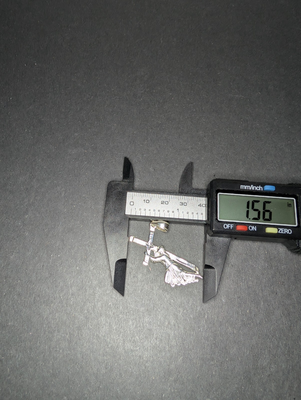 Solid 925 Sterling Silver Small Jesus Carrying the Cross Pendant