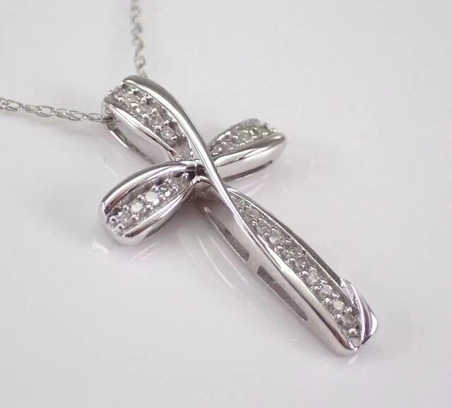 2Ct Round Cut Lab-Created Diamond Women’s Cross Pendant 14K White Gold Plated