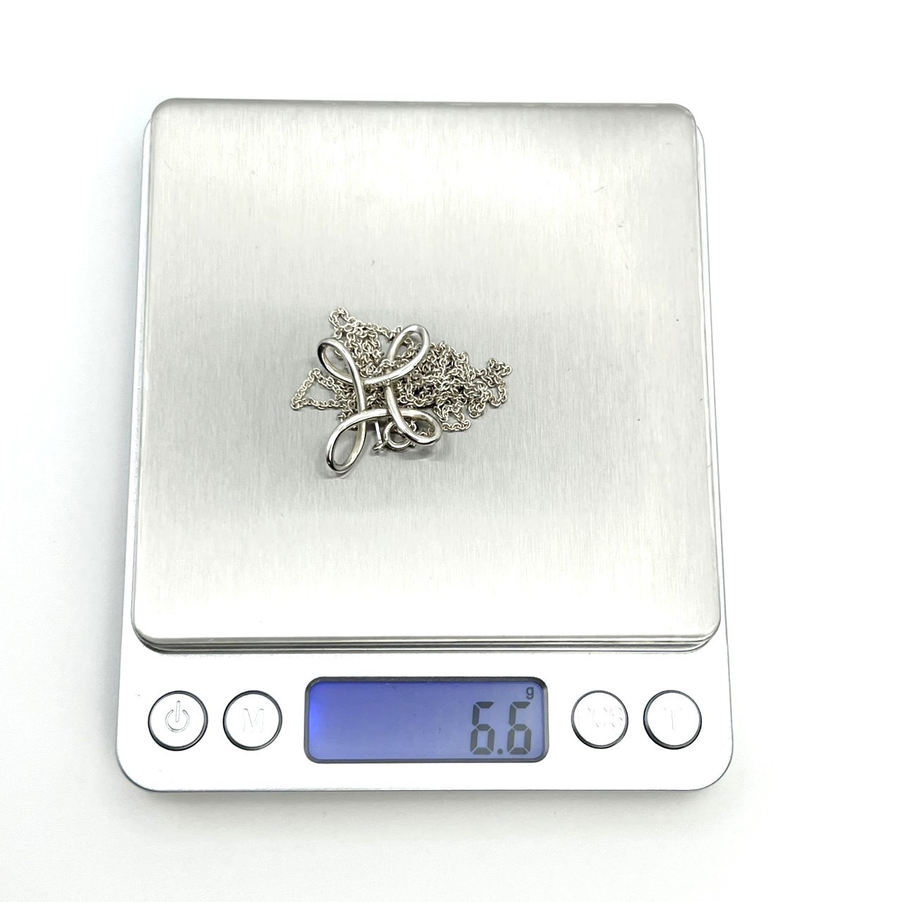 Tiffany & Co. Infinity Cross Pendant Long Necklace 925 Sterling Silver Japan