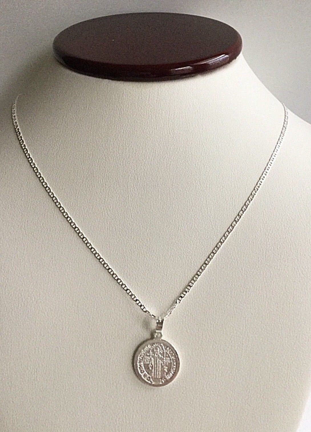 925 SILVER SAINT BENEDICT NECKLACE 18″/CADENA DE SAN BENITO EN PLATA 18″-15mm #2