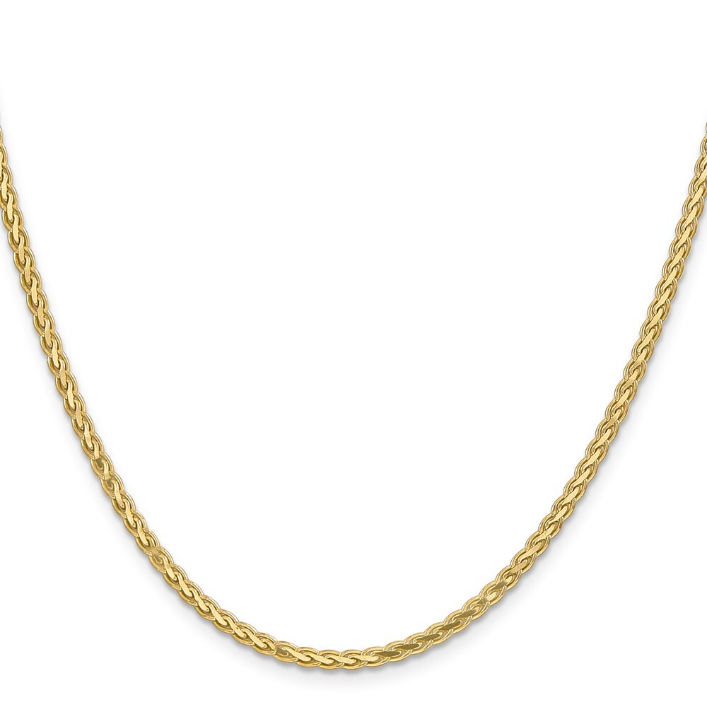 Real 14kt Yellow Gold 18 inch 2.8mm Flat Wheat with Lobster Clasp Chain; 18 inch