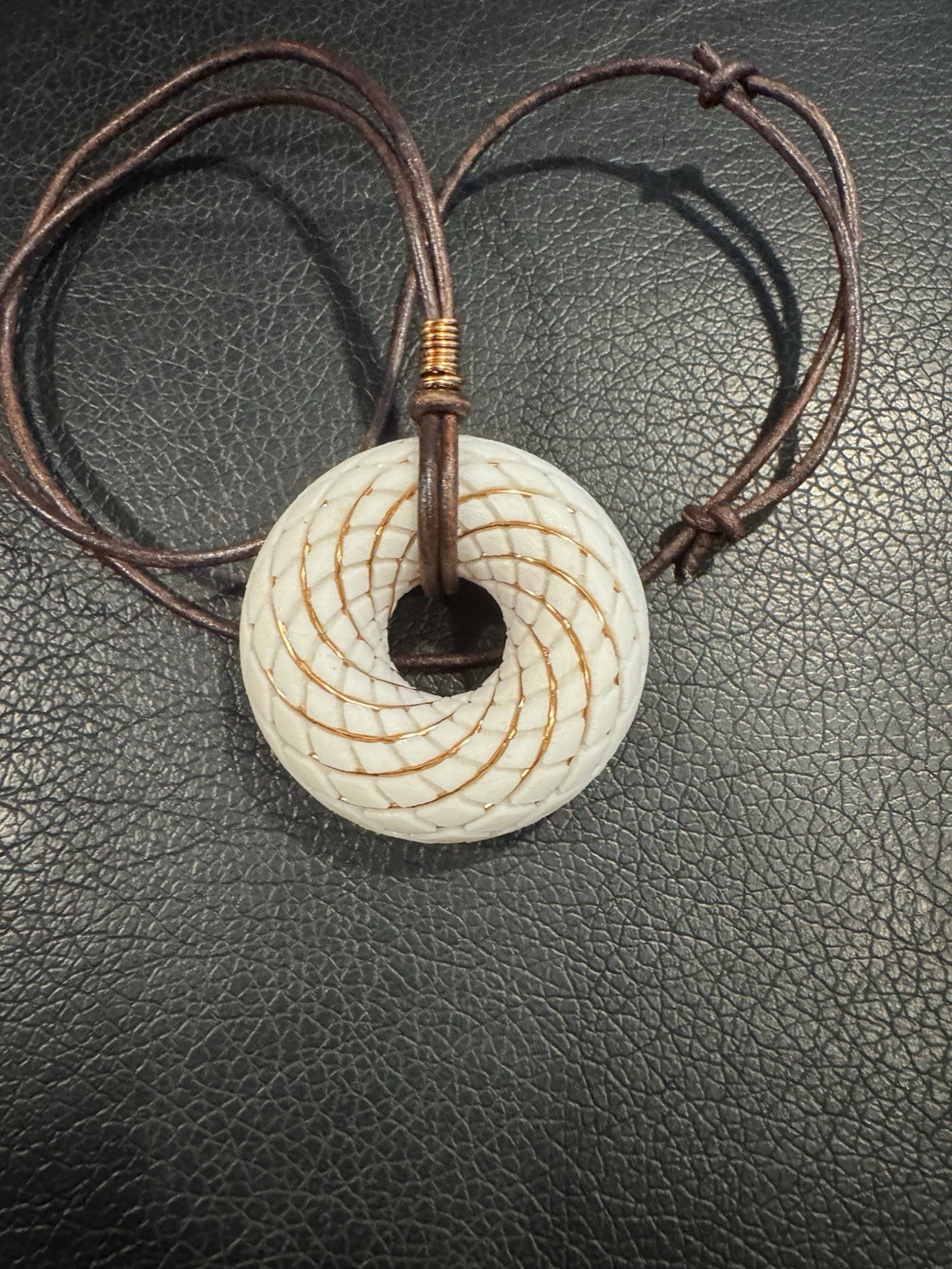Rodin Coil Pendant With Rose Quartz
