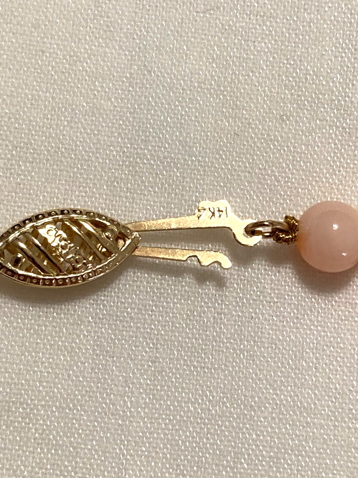 Vtg Variegated Angelskin Coral Necklace & Matching Bracelet 14K – Original Owner