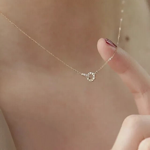 2Ct Round Cut Lab Created Diamond For Women Gift Pendant 14k Yellow Gold Plated