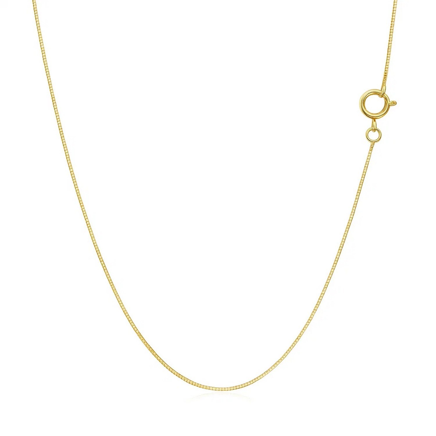 14k Yellow Gold Classic Box Chain (0.45 mm)