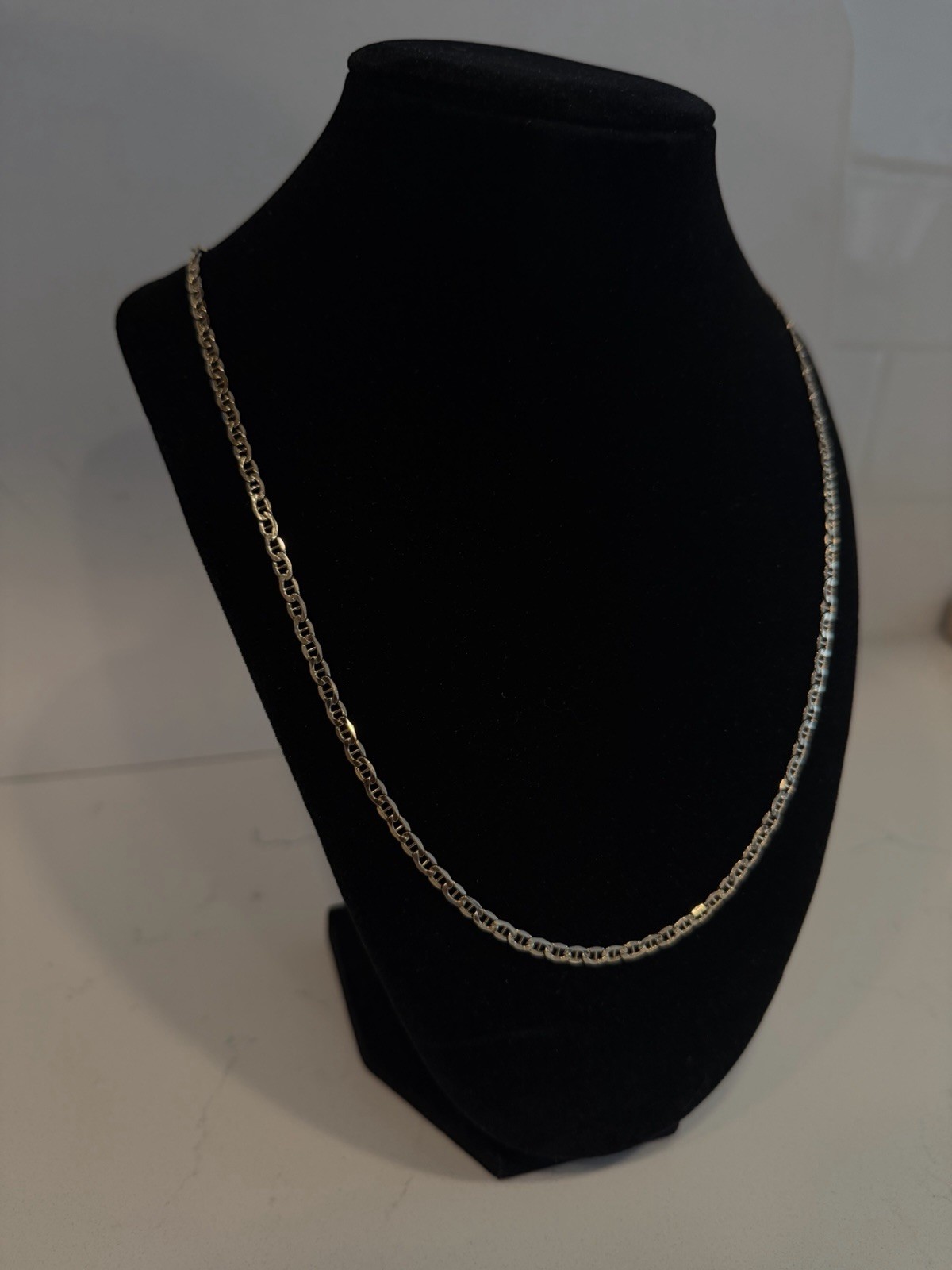 10k Yellow Gold Mariner Link Chain 24.5inch 3.5mm Not Scrap