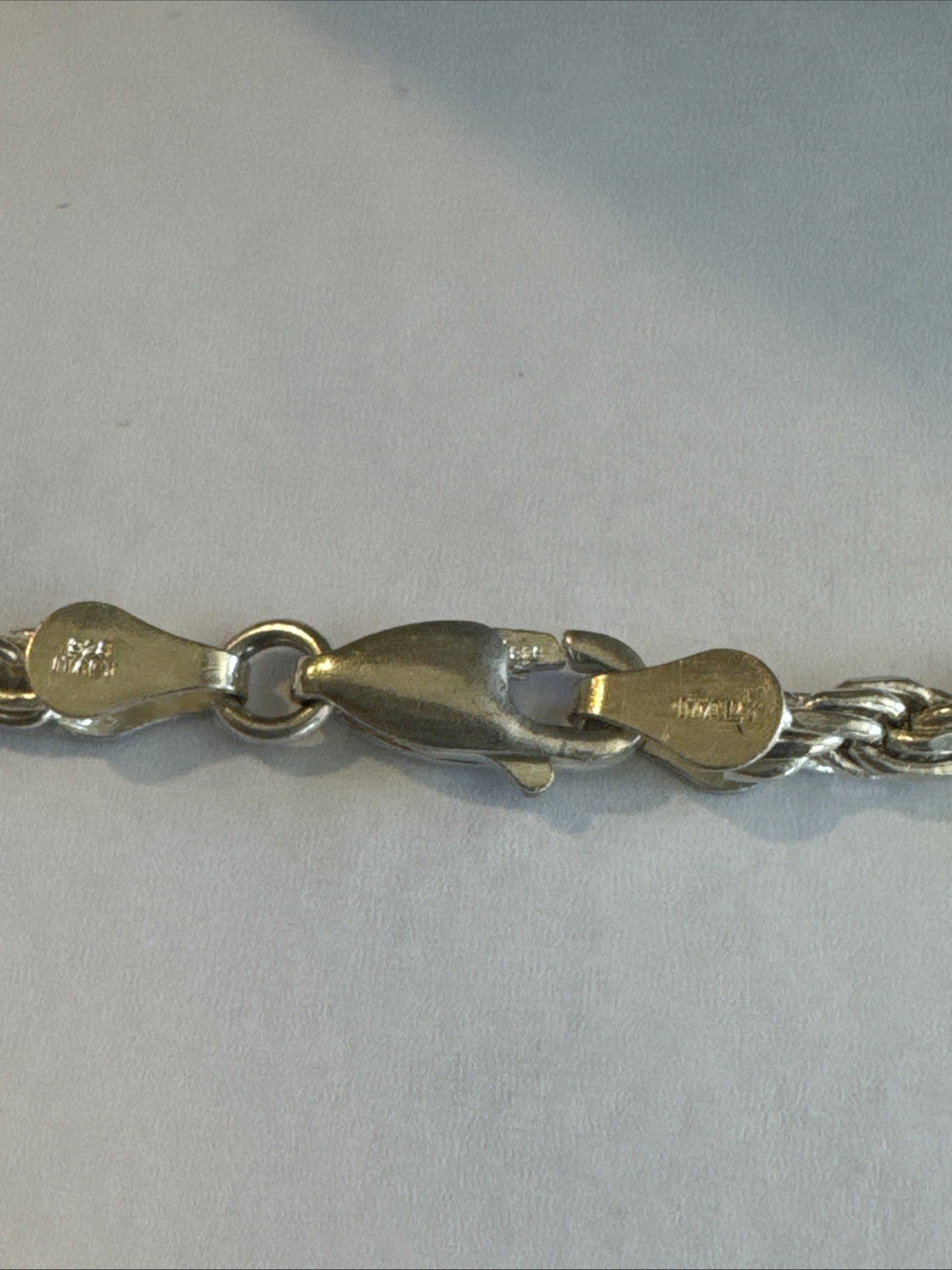 Solid 925 Sterling Silver Italian Rope Chain
