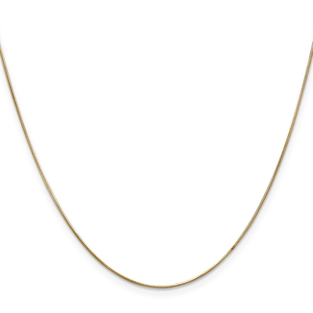 14k Yellow Gold 0.65mm Snake Chain Necklace 16″ with Lobster Clasp 1.89g
