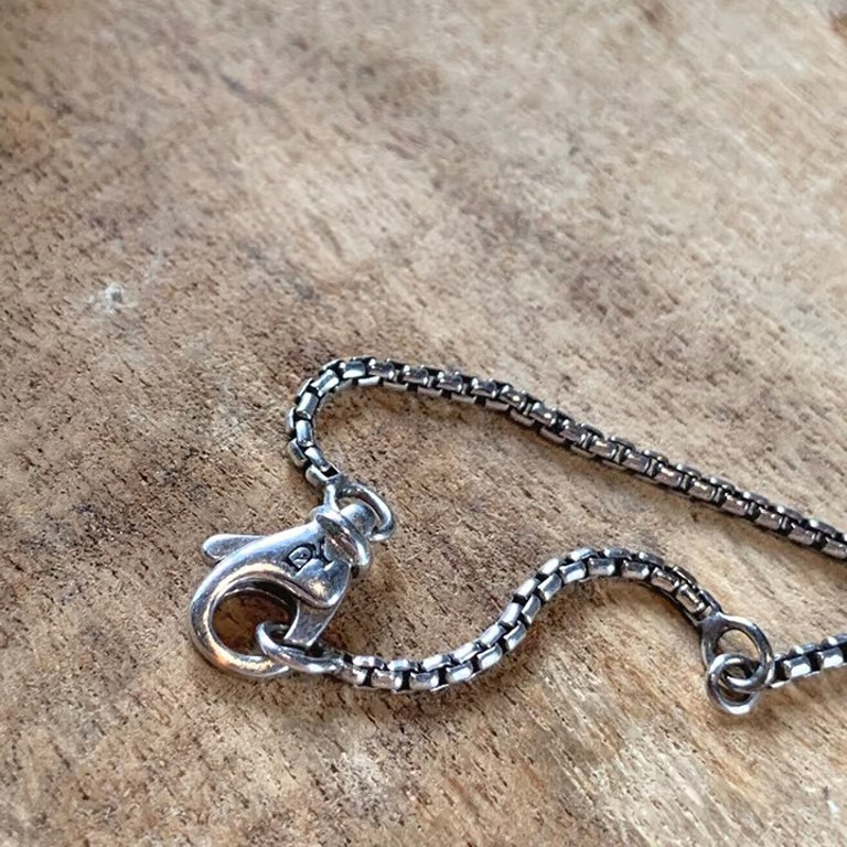 David Yurman Sterling Silver Crossover Pendant Necklace with Diamonds