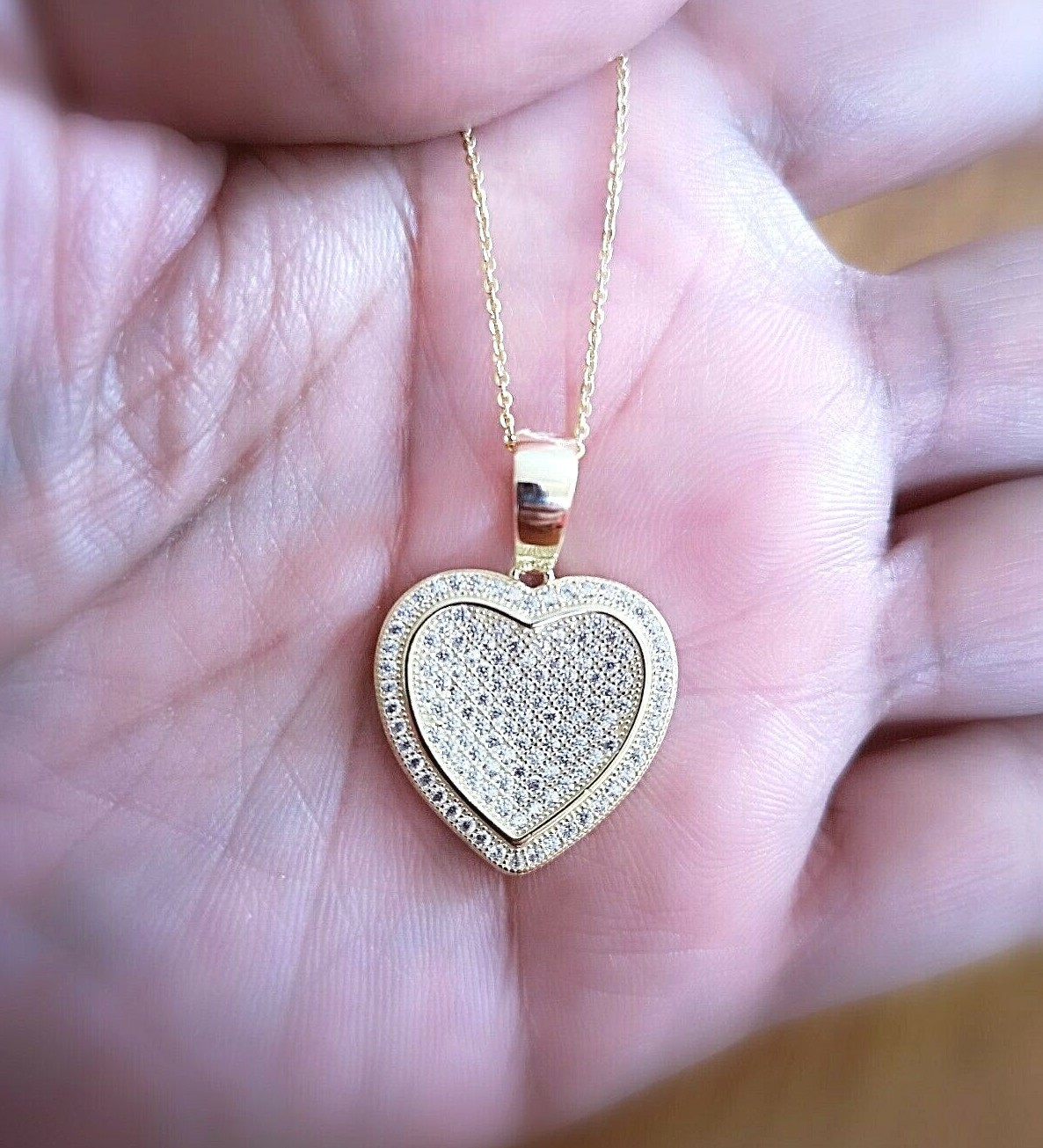 1.00 Ct Women’s Lab Created Diamond Pendant Necklace 14K Gold Plated