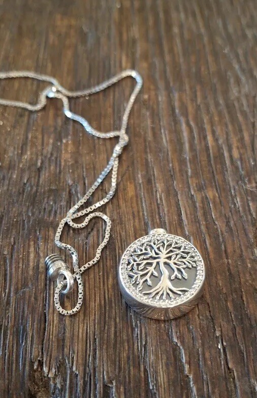 Tree Of Life Ash/urn Cz 925 Pendant 18 Inch Very Pretty ( FOR EVER IN THE HEART)