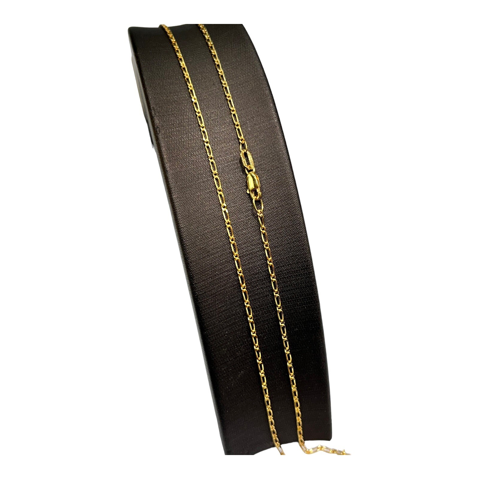 9ct 9k Yellow Gold Italian (1×1) Figaro Link Chain Necklace 2.97 Grams 70cm. New
