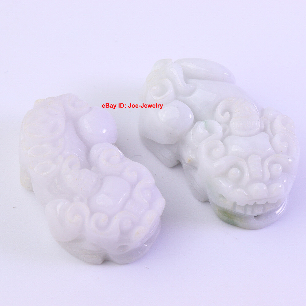 Natural Grade A Jadeite Pendant A Couple Of Rich Pixiu (Male and Female) #04