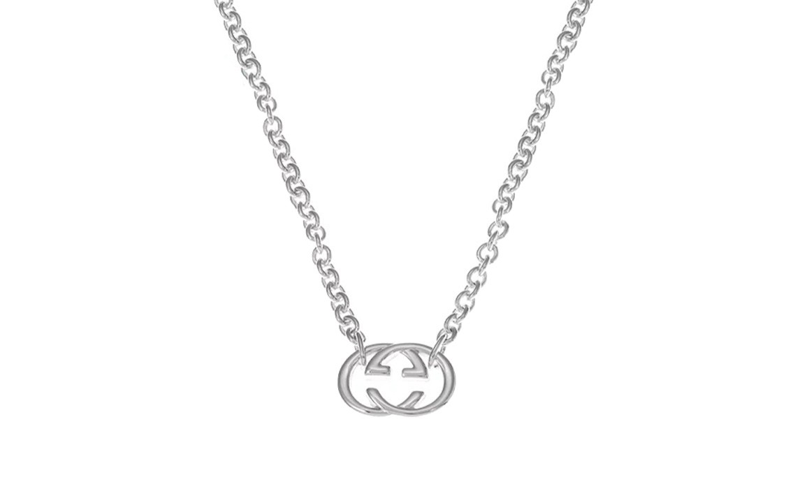 GUCCI GG 925 Sterling Silver Necklaces Unisex Silver 17.3×0.4×1.0x0.6in
