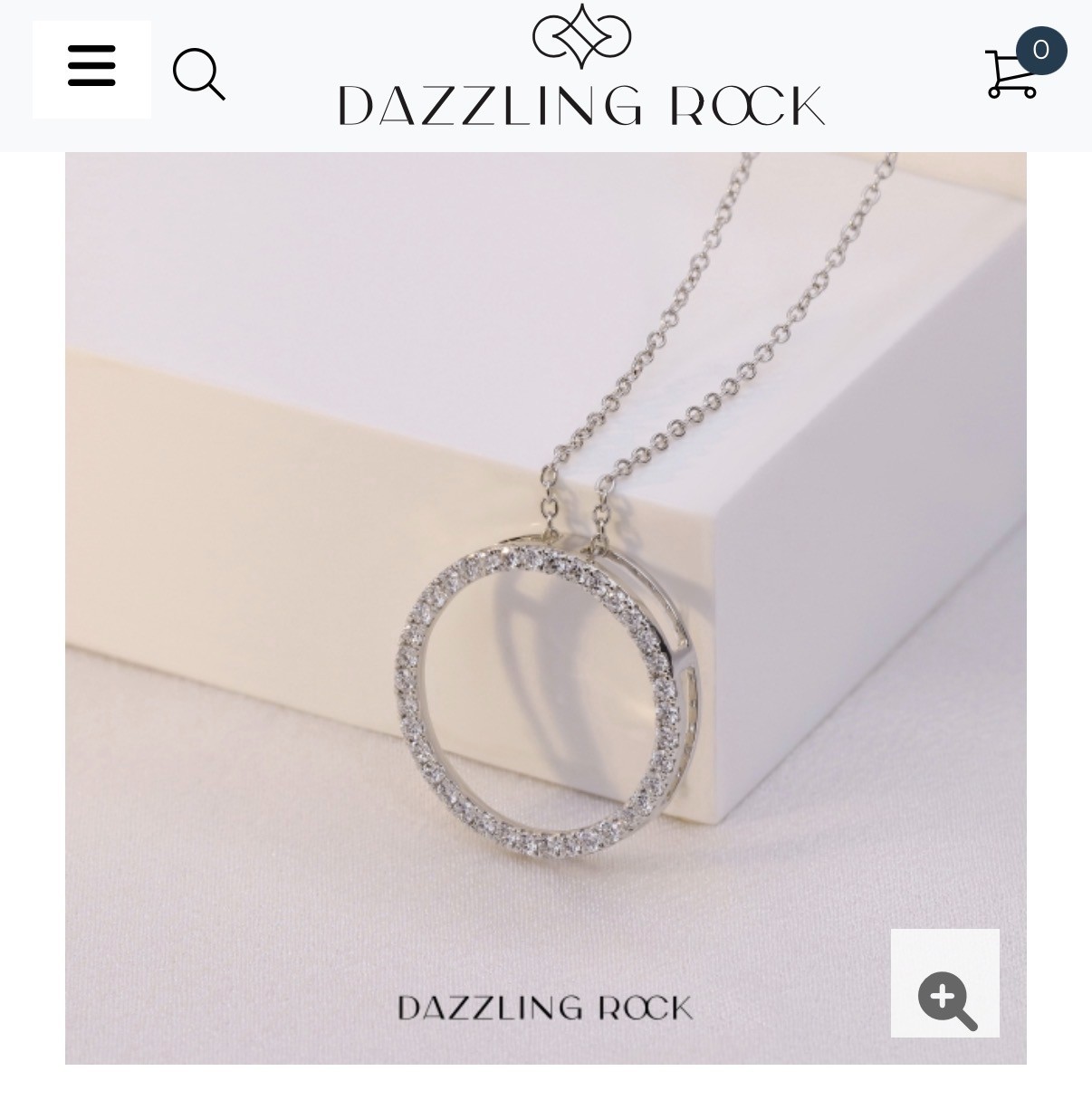 0.75 CTW LAB-GROWN DIAMOND CIRCLE PENDANT | 10K WHITE GOLD | NWOT