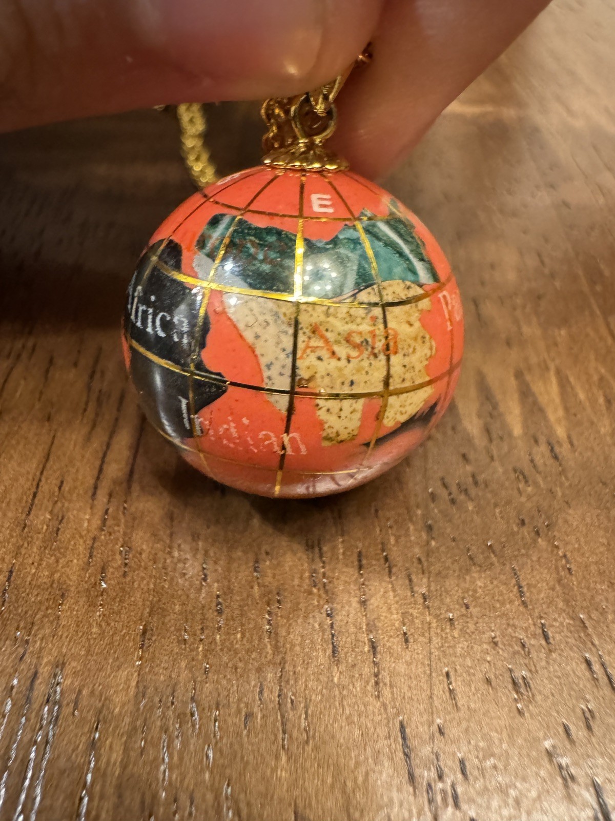 Vintage Michael Anthony 14k Yellow Gold Globe World Pendant Charm