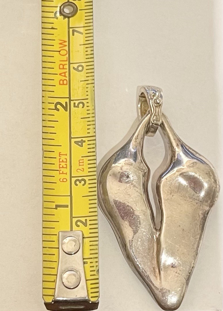 Broken Heart “Forgive” Pendant, Robert Lee Morris RLM Studio Sterling Silver 925