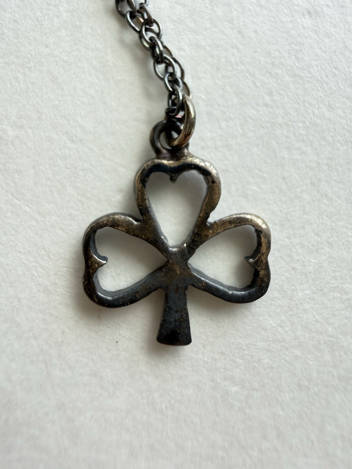 Vintage Irish Sterling Silver Shamrock Pendant Necklace J.O’N Eire 925