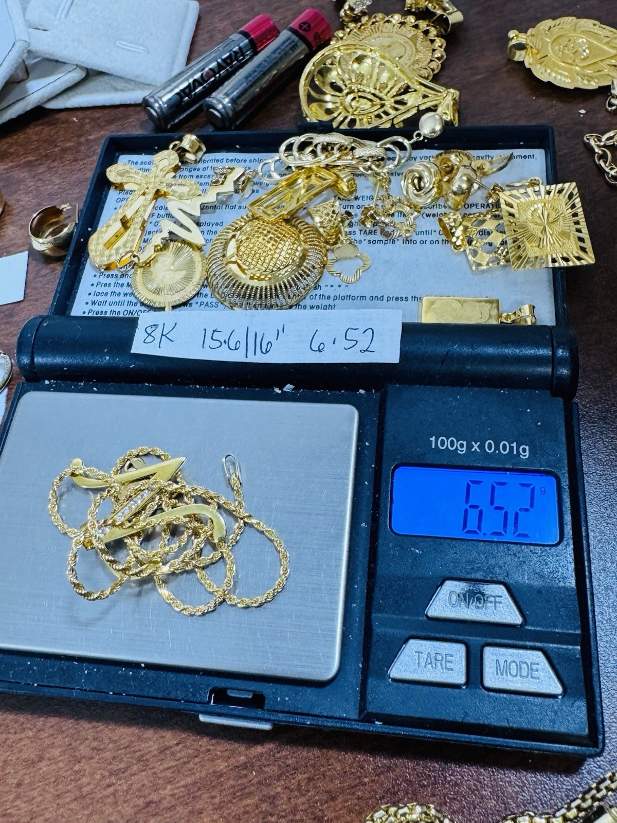 18K 750 Genuine Gold Rope Letter N Necklace 15.6”/16” Long 6.5g 1.6mm Choker