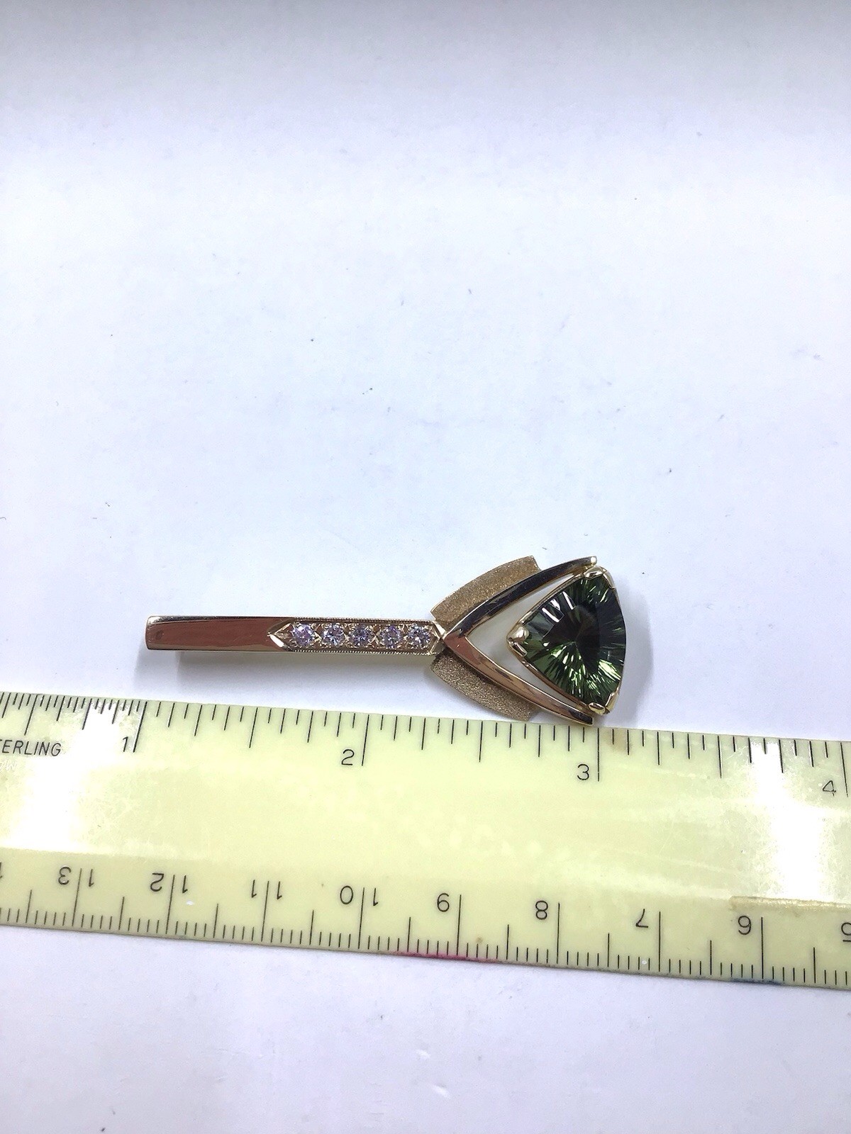 14K YG Tashmarine & Diamond Pendant