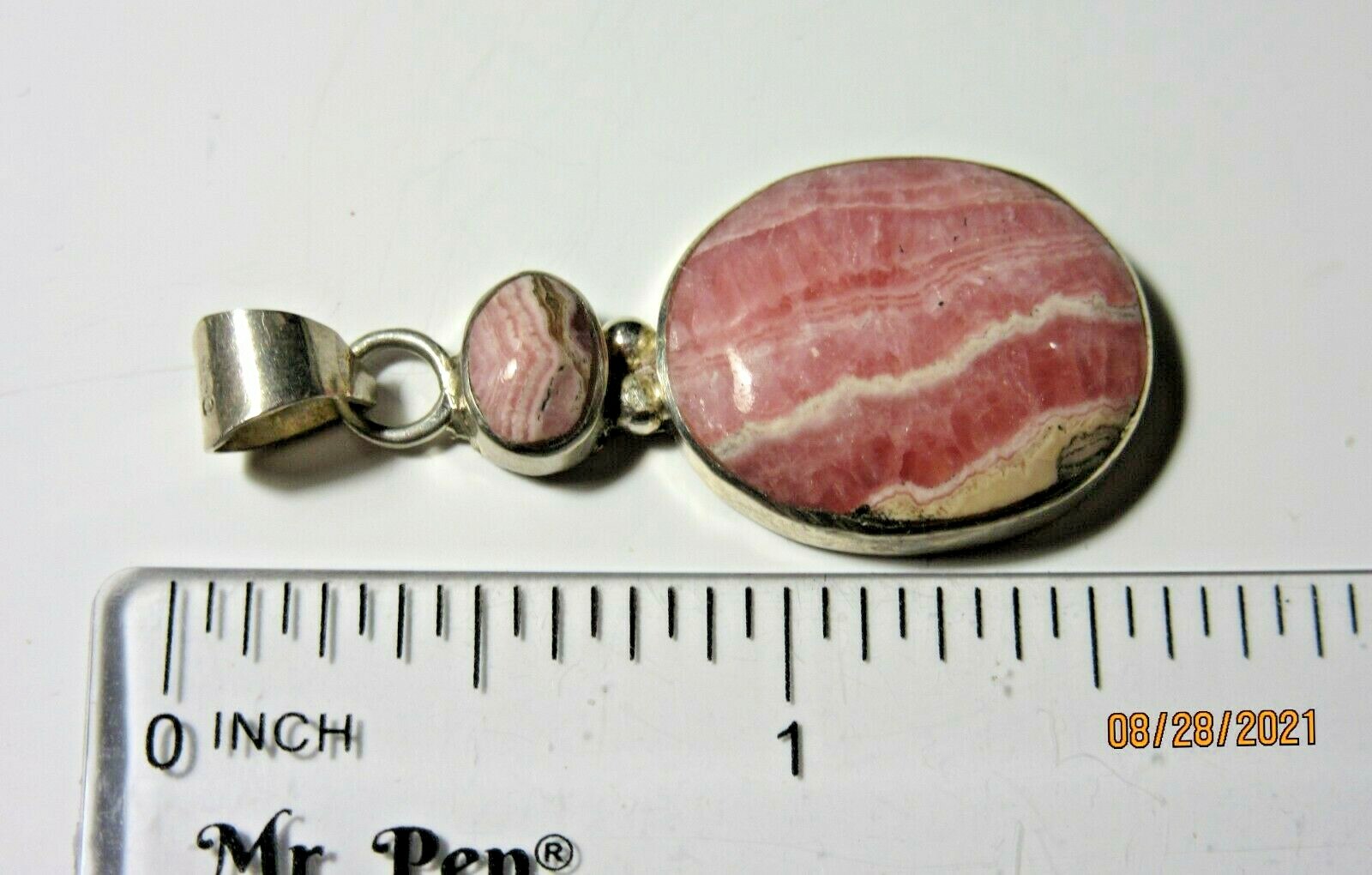 Natural Rhodochrosite 925 Sterling Silver Pendant Jewelry US seller RSP-2