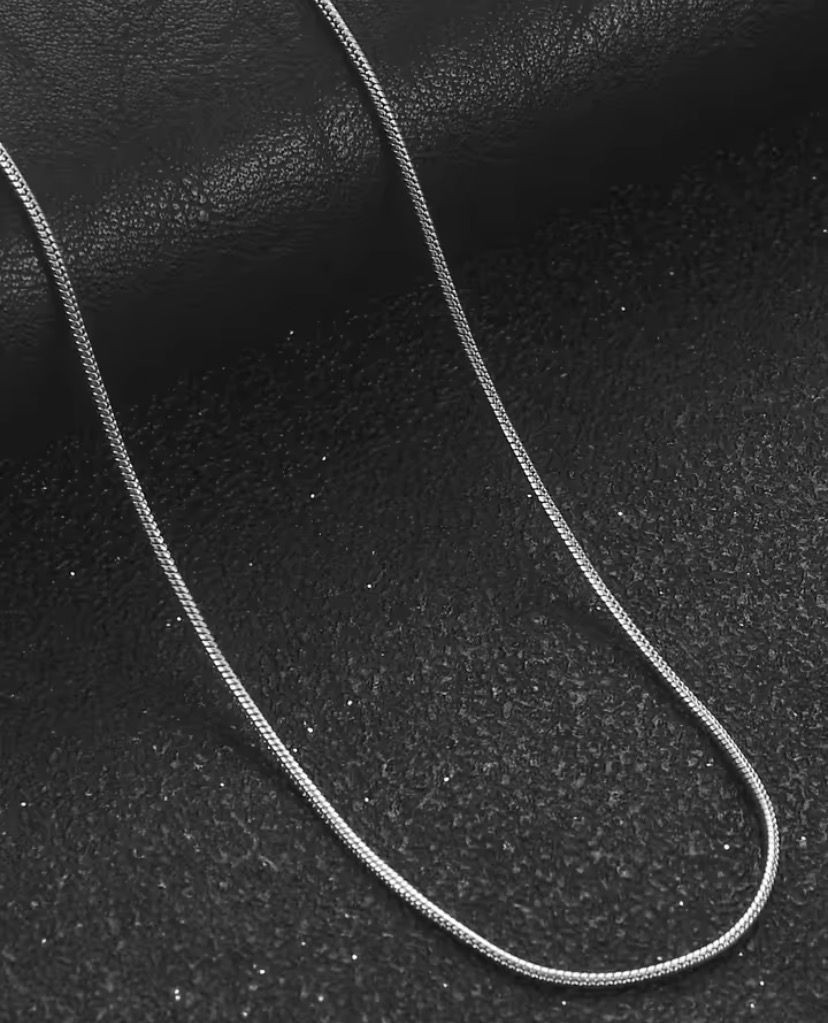 Chain Silver Necklace Rope Sterling Italian 16-30in Unisex Women Stainless Steel