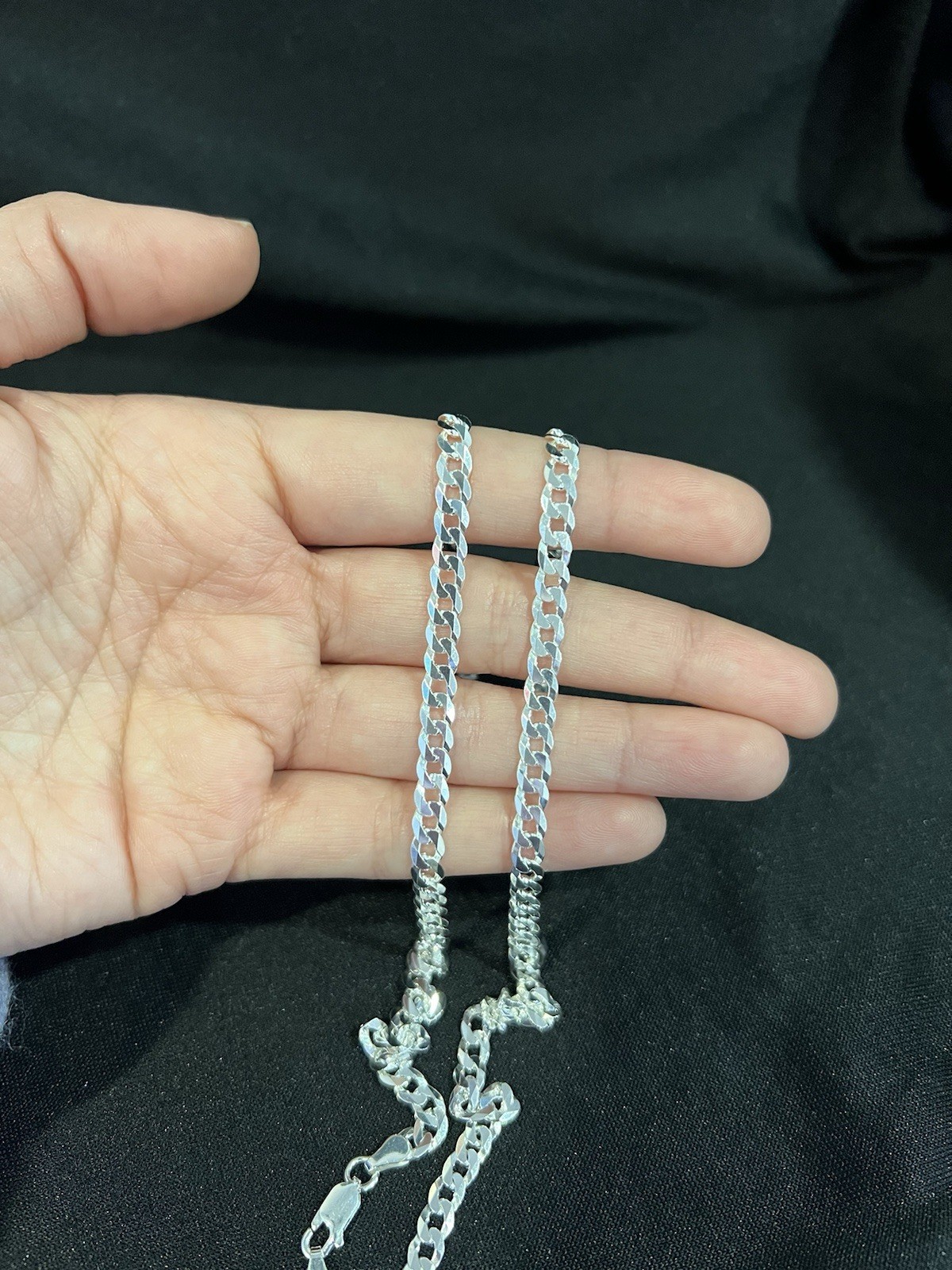 .925 Sterling Silver Male Men’s Women’s Curb Cuban Link Chain Necklace 28″ LONG