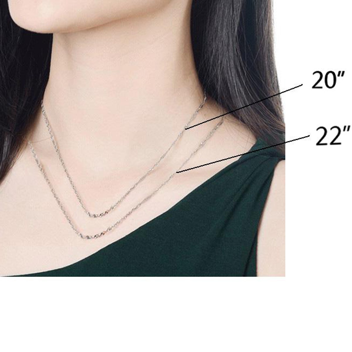 De Buman 16-24 Inch High-polish Sterling Silver Singapore Chain(1.2mm)