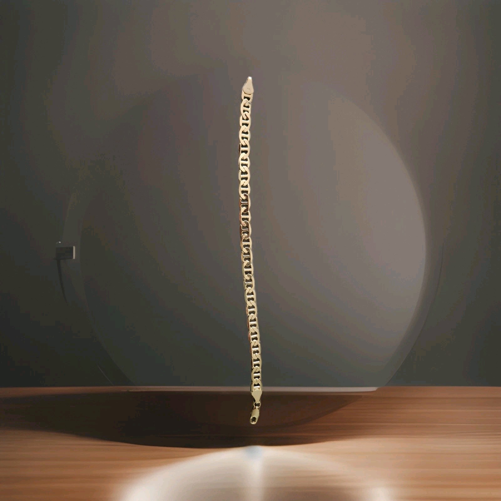 3mm 14k gold filled Marniner Bracelet 8 inches